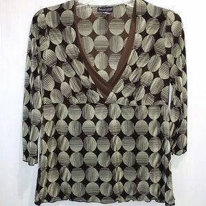 SOLD Women's / Juniors petite 3/4 sleeve top green